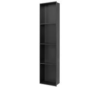 Doccia in acciaio inox OnePiece Built-in Mensola Doccia Bagno Storage nizer per Shampoo & Decor Nero 120x28x12.5 cmElegante e durevole