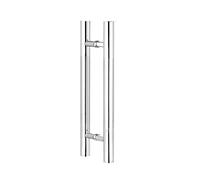 Doccia, kit hardware per porte scorrevoli a forma di vetro maniglie in acciaio inossidabile manico a traino, raccordi per hardware della porta della doccia facili da montare bene (titanio nero, A8