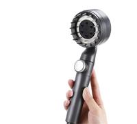 Doccia manuale pressurizzata Daispray, set doccia manuale in silicone con regolazione della pressione e arresto 'acqua(White 1.5)