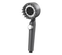 Doccia manuale pressurizzata Daispray, set doccia manuale in silicone con regolazione della pressione e arresto 'acqua(Gun gray)