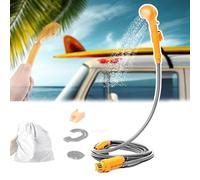 Doccia Per Auto, Doccia Portatile Da Campeggio, Regolatore, Presa D'acqua Tridimensionale A Tre Strati, Materiale Abs+Gomma, Soffione Doccia Da Campeggio 12V, Per Bagno Animali, Lavaggio Auto