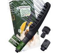 Doccia per cani KUNTO®: Doccia cane uso domestico a 4 getti - Doccino per cani con setole in silicone per una pulizia piacevole ed efficace del pelo. Doccia cani con adattatore per tubo da giardino
