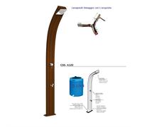 Doccia Per Esterni in Alluminio a Riscaldamento Solare Serbatoio 25 lt Arkema Spring Dimensioni 26x12x h 224 cm - peso 18,5 kg Oro VanGogh oro