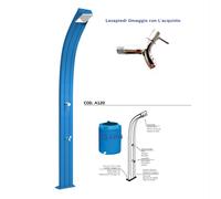Doccia Arkema Solare SPRING A120 30LT Alluminio miscelatore + lavapiedi colorata