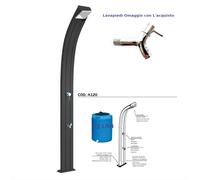 Arkema Design Doccia Solare - Spring - Antracite con lavapiedi Spring A120/7016