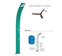 Doccia Arkema Solare SPRING A120 30LT Alluminio miscelatore + lavapiedi colorata