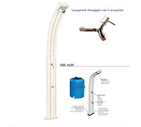 Doccia Arkema Solare SPRING A120 30LT Alluminio miscelatore + lavapiedi colorata