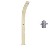 Doccia Per Esterni in Alluminio a Riscaldamento Solare Serbatoio25 lt Arkema Spring Dimensioni 26x12x h 224 cm - peso 18,5 kg Champagne Bronze bronzo