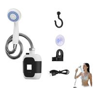 Doccia portatile da campeggio con flusso regolabile, per una facile e comoda pulizia all'aperto, molteplici modalità di spruzzo, con soffione e tubo flessibile per campeggio, escursionismo, lavaggio