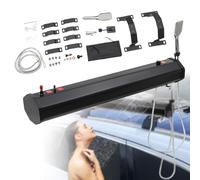 Doccia Portatile da Campeggio Serbatoio dell'Acqua per autopressurizzato per docce da Tetto con Tubo Flessibile da 1,5 m, Multifunzionale per Camion, Fuoristrada 18 l/4,76 galloni