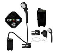 Doccia Portatile, Doccia da Viaggio Ricaricabile con Display LED, 3 modalità Spray, Pompa Impermeabile per Campeggio Spiaggia Viaggi in Escursioni Bagno Animali Lavaggio Auto
