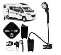 Doccia Portatile Per Campeggio Ricaricabile 3 Modalità Spruzzo Impermeabile | Doccia Da Escursionismo Con Display LED Pompa Campeggio Esterno, Spiaggia, Escursionismo, Viaggio, Bagno Animali, Giar
