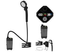 Doccia Portatile Pompa Da Campeggio Ricaricabile Impermeabile Per Esterni | Doccia Da Viaggio Con Display LED Pompa Campeggio Esterno, Spiaggia, Escursionismo, Viaggio, Bagno Animali,