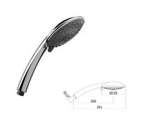 DOCCETTA PRESTIGE TELEFONO CORNETTA DOCCIA PAFFONI 4 GETTI + STOP ZDOC076CR