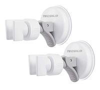 Doccia Regolabile Rimovibile Universale Staffa da Parete Soffione, Supporto per doccia regolabile a 360°, Ventosa Regolabile ad Angolo Supporto per Doccia (2pcs)