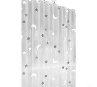 Doccia resistente per rivestimento 180 x 200 cm, resistente alla muffa | Materiale EVA, per una visibilità cristallina, protezione, si adatta a vasche standard, ganci inclusi