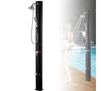 Doccia riscaldata solare per esterni, con testa girevole a 360° e regolazione della temperatura, per spiaggia e giardino