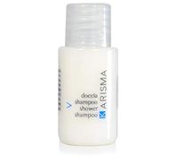 Doccia Shampoo in Flacone da 20 ml, Karisma,Confezione da 140 Pezzi Flaconcino di Colore Bianco Linea Cortesia Hotel