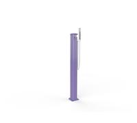 Doccia Solare Bassa da Esterno Giardino 20L Miscelatore e Doccetta Mobile Arkema Jolly Go 140 18,5x20x h 115 cm Doccetta Mobile Lava corpo e Lava piedi colore Violet violet