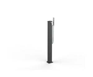 Doccia Solare Bassa da Esterno Giardino 20L Miscelatore e Doccetta Mobile Arkema Jolly Go 140 18,5x20x h 115 cm Doccetta Mobile Lava corpo e Lava piedi colore Antracite antracite