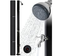 AREBOS Doccia Solare Doccia Giardino Doccia Piscina Esterna con Termometro 20 L - nero 4260627426331