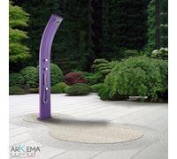 Doccia solare curva da giardino in alluminio Dada 340 Arkema 30 Lt