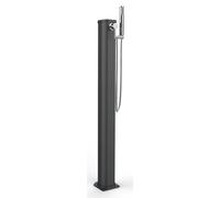 Doccia Solare Bassa da Esterno Giardino 20L Miscelatore e Doccetta Mobile Arkema Jolly Go 140 18,5x20x h 115 cm Doccetta Mobile Lava corpo e Lava piedi colore Antracite antracite