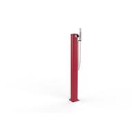Doccia Solare da Esterno Giardino 20L Miscelatore e Doccetta Mobile Arkema Jolly Go, Dimensioni 18,5x20x h 115 cm colore Cherry rosso