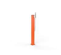 Doccia Solare da Esterno Giardino 20L Miscelatore e Doccetta Mobile Arkema Jolly Go, Dimensioni 18,5x20x h 115 cm colore Arancio arancio