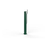 Doccia Solare da Esterno Giardino 20L Miscelatore e Doccetta Mobile Arkema Jolly Go, Dimensioni 18,5x20x h 115 cm colore Verde scuro verde
