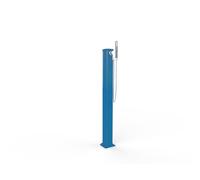 Doccia Solare da Esterno Giardino 20L Miscelatore e Doccetta Mobile Arkema Jolly Go, Dimensioni 18,5x20x h 115 cm colore Elettric Blue blu