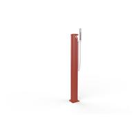 Doccia Solare da Esterno Giardino 20L Miscelatore e Doccetta Mobile Arkema Jolly Go, Dimensioni 18,5x20x h 115 cm colore Red Passion rosso