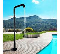 Doccia Solare da Giardino Doccia Esterna Indipendente Con Soffione Girevole, Colonna Doccia In Acciaio Inossidabile Cromato Agrden For Stabilimento Balneare Sulla Spiaggia A Bordo Piscina, Nero