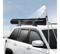 Doccia solare per auto 30 l, serbatoio di acqua pressurizzata solare con pompa e portapacchi montaggio doccia da campeggio con tubo e soffione per avventure all'aperto, fuoristrada, pick-up e SUV