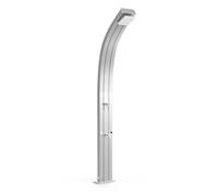 DOCCIA SOLARE SPRING TOP LINE CON MISCELATORE E LAVAPIEDI - ARGENTO