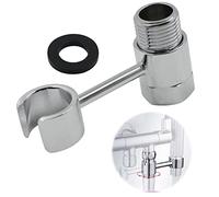 Doccia Staffa Supporto Soffione Doccetta - Dado Doppia Testa 20mm Ruotabile 360° Porta Universale L'Ugello Bagno Lancia Wc Accessori Senza Punta Foratura Impermeabile Ottone Cromato