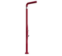 Doccia da Esterno Tradizionale FUNNY YANG CON LAVAPIEDI ROSSO, per Giardino Dimensioni 17x17x h 210 cm peso 9,5 kg, Miscelatore Arkema caldo freddo rosso