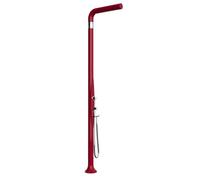 Doccia da Esterno Tradizionale FUNNY YANG CON DOCCINO ESTRAIBILE ROSSO, per Giardino Dimensioni 17x17x h 210 cm peso 9,5 kg, Miscelatore Arkema caldo freddo rosso
