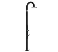 Doccia da Giardino Piscina in Resina FUNNY YIN ANTRACITE Dimensioni 232x30x17 cm - peso 9,5 kg con Soffione 250 mm miscelatore caldo e freddo più lavapiedi antracite