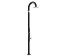 Doccia da Giardino Piscina in Resina FUNNY YIN ANTRACITE Dimensioni 232x30x17 cm - peso 9,5 kg con Soffione 250 mm miscelatore caldo e freddo più lavapiedi antracite