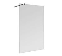 Doccia Walk-In 170 cm trasparente 6 mm profilo nero opaco H 200 cm Klug