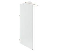 Doccia walk-in arco 140cm con cerniere rame spazzolato vetro 8mm trasparente easy clean h200 | Senja