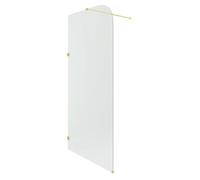 Doccia walk-in arco 80cm con cerniere oro spazzolato vetro 8mm trasparente easy clean h200 | Senja