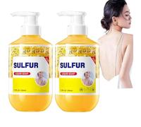 Docciaschiuma allo zolfo, detergente e docciaschiuma multi-azione detergente e riparatore, docciaschiuma detergente allo zolfo, detergente rinfrescante e lenitivo per una delicata pulizia (2 pezzi)