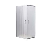 DocciaSì® - Box Doccia Angolare 70x90 cm con Porta Scorrevole, Vetro Piumato Bianco da 6 mm e Profili in Alluminio Verniciati, Design Moderno e Reversibile per Bagno e Cabina Doccia