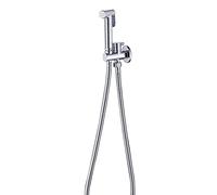 Doccino per Bidet con Tubo Doccetta per Wc Disabili Kit Spruzzatore per Bidet per wc di Qualità Acqua Fredda con Tubo con 1/2 Valvola Ottone Doccetta per Bidet Universale,Chrome