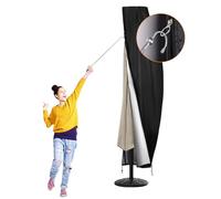 DOCEPERT Copri Ombrellone da Giardino,Custodia Ombrellone da Spiaggia 420d 3,4 m a 4 m, Copertura per Ombrellone a Sbalzo da Esterno con Robusta Cerniera Impermeabile e Sfiato Superiore