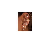 Dochai 7 Coppi Orecchini Oro Donne，18 Carati In Oro Orecchini In Argento 925 Con Orecchini Creoles Ear Cuff Fake Piercing Helix Cartilagine Tragus Conch Piercings Orecchio