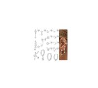 Dochais 16pz Orecchini Helix Cartilage con Base Piatta | Set oro/argento ipoallergenici | Piercing Daith Conch Tragus donna