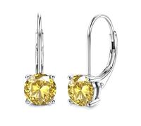 DOCHAIS Moissanite Orecchini Donna Argento 925 0.5ct-1.0ct Brillante Oro Bianco Orecchini Punto Luce Regalo Donna Compleanno N